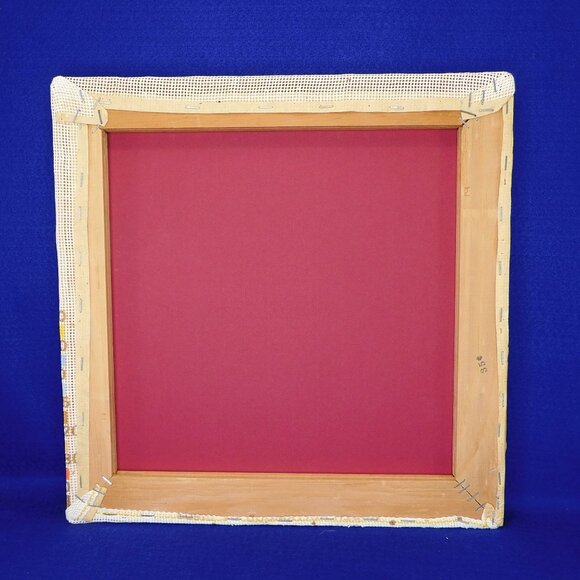 Vintage Apache Wool Needlepoint Picture Native America Indian Ready for Framing - Picture 4 of 5